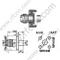 SMA Female Crimp 4 Otwory Kołnierz dla złącza RG405 RF