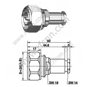 DIN Male 7/16 dla złącza RG58 RF