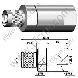 Męski zacisk TNC do 1/2 "Złącze CABLE RF