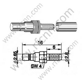 SSMB Kobieta do złącza RG174 RF