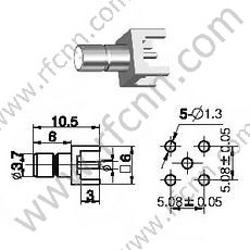 SMB Kobieta do złącza RF PCB