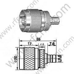 N samiec do SMB kobiet RF Adapter