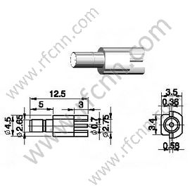 SSMB Female Edge Mount do złącza RF PCB