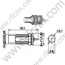 SMC żeński Builkhead Panel Mount RF Złącze