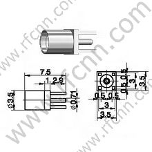 MMCX kobieta do złącza RF PCB