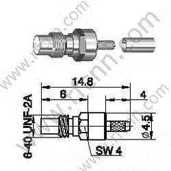 SSMC Kobieta Crimp dla złącza RG178 RF