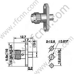SMA Female Crimp Kołnierz dla złącza RG405 RF