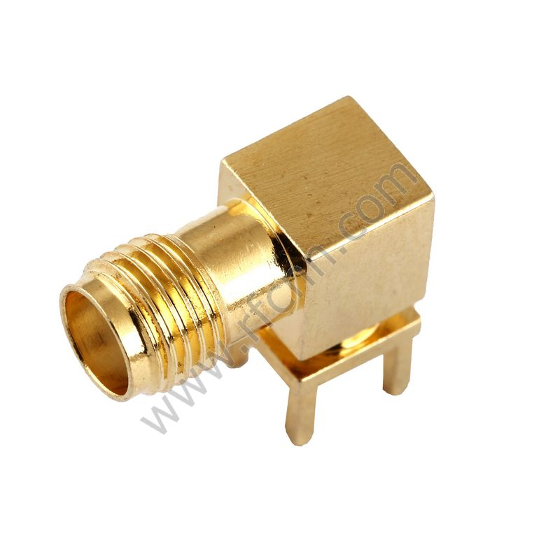 Kąt kobiet SMA przez otwór do złącza RF PCB