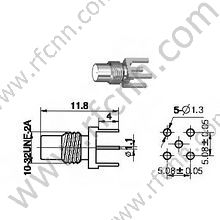 SMC Kobieta na złącze RF PCB