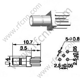 SSMB Kobieta do złącza RF PCB