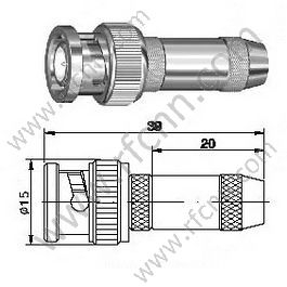 BNC Crimp Male do złącza RG58 RF