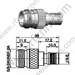 N Kobieta do QMA Male RF Adapter