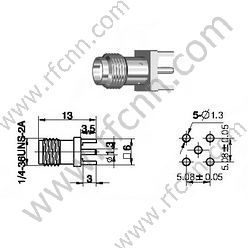 SMA Kobieta na złącze RF PCB