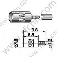 MMCX Female Crimp dla 0,4D RF złącze