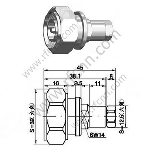 DIN Male 7/16 dla 1/4 "Super elastyczne złącze RF