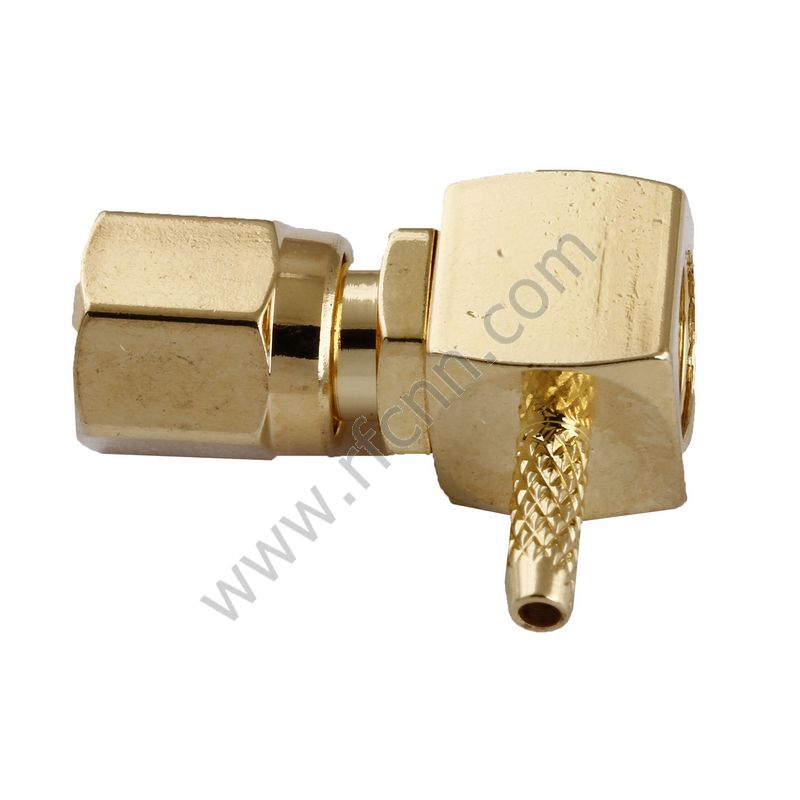 SMC Female Right Angle Crimp dla złącza RG178 RF