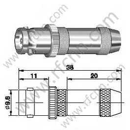 BNC Crimp Kobieta do złącza RG142 RF